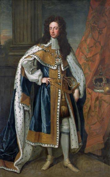 Sir Godfrey Kneller Portrait of King William III of England (1650-1702) in State Robes Norge oil painting art